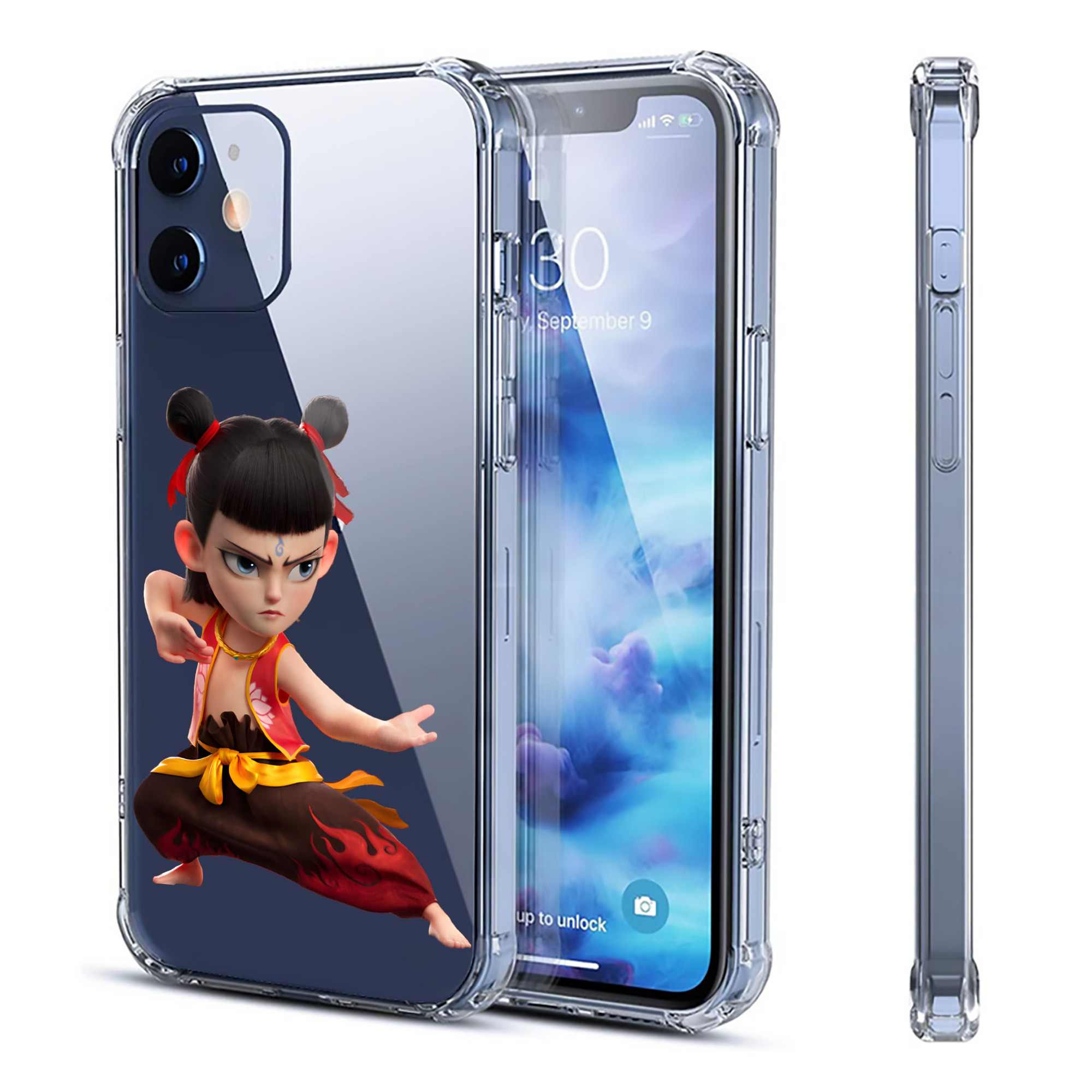 （画像用） Ne Zha 2 ナタ 魔童の大暴れ 【iPhone 12シリーズ対応】透明スマホケース（クリアソフトケース）